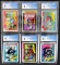 Lot (6) 1990 Impel Marvel Universe Series 1 Cards - All CGC 9 Mint Graded