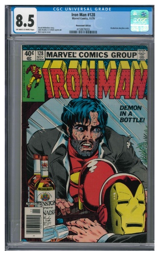 Iron Man #128 (1979) Iconic Demon in A Bottle CGC 8.5