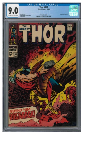 Thor #157 (1968) Silver Age "Ragnarok" Beautiful CGC 9.0