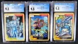 Lot (3) 1991 Marvel Universe II Cards- Gambit, Cable, Silver Sable ALL CGC 9.5 Gem Mint