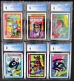 Lot (6) 1990 Impel Marvel Universe Series 1 Cards - All CGC 9 Mint Graded