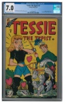 Tessie the Typist #9 (1947) Golden Age Timely/ GGA Beauty! Basil Wolverton CGC 7.0