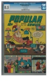 Popular Comics #114 (1945) Golden Age Dell/ Smilin Jack High Grade Gem! CGC 8.5