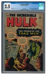 Incredible Hulk #2 (1962) Silver Age MEGA Key/ 1st GREEN HULK CGC 2.5