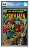 Iron Man #66 (1974) Iconic Bronze Age Cover Vs. Thor CGC 9.2