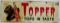 Antique Original Topper Soda Metal Sign 11 x 32