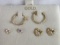 3 Pair of 10K Gold Pierced Earrings