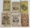 Lot of (6) Antique 1850's-1890's Almanacs
