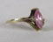 Beautiful 10K Gold Pink Ice Cocktail Ring, Size 6