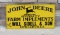 Vintage John Deere Farm Implements Dealership Embossed metal Sign 24