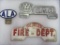 Lot (3) Antique License Plate Toppers