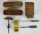Grouping of Antique Advertising Items- Brushes, Metal Note Clips, Ice Picks, etc.