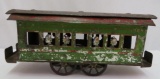 Rare Antique Clark Hill Climber Steel Trolley Toy with Passenger Silhouettes