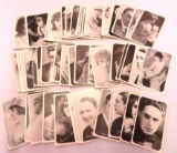 Lot (51) Original 1917 Kromo Gravure Actor/ Actress Cards including Charlie Chaplin, Mary Pickford+
