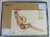 Original 1943 Vargas Pin-Up Girl Calendar w/ Original Esquire Magazine Mailer