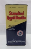 Antique Standard Oil Co. Liquid Paraffin Square Gallon Metal Oil Can