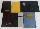 Lot of (7) Antique 1920's-30's College and High School Yearbooks