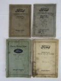 Lot of (4) Antique 1920's-1930's Ford Auto Owners Manuals Inc. Model A, Model AA, Model T