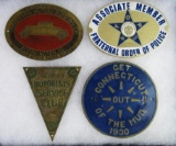 Lot (4) Antique Automobile Radiator/ Grill Badges