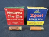 2 Vintage Full Graphic Boxes 16 Gauge Collector's Ammo. (Paper Shells)