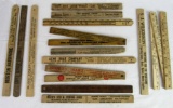 Lot of (15) Antique & Vintage Advertising Rulers Includes Sporting Goods, Hardware, Gas & Oil