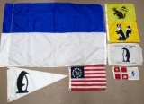 Group of Vintage Nylon Nautical/ Maritime Flags