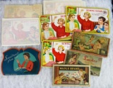 Lot of (10) Antique & Vintage Needle Book Cases