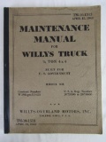 WWII 1942 Willy's Overland US Govt. Truck Maintenance Manual
