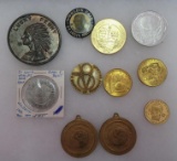 Grouping Antique/ Vintage Worlds Fair Medals/ Tokens/ Pins, etc