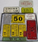 Grouping Antique/ Vintage Smaller Sized License Plates
