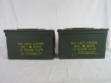(2) Vintage US Metal Ammo Cans