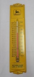 Vintage John Deere Metal Advertising Thermometer 