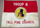 RARE Original 1950 Boy Scouts of America National Jamboree Flag (Valley Forge), Tall Pine Council,