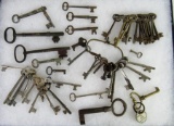 Large Grouping Antique Skeleton Keys