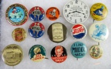 Lot (15) Antique Advertising Pin-Backs
