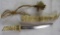 Antique Asian Dagger Carved Ivory/Bone Handle and Scabbard