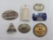Lot of (7) Vintage Employee Worker Badges Inc US Sugar, Buick, Detroit Harvester+