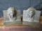 Antique Native American Indian Chief Bust Bookends