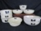 Large Lot of Vintage Hall Tavern Silhouette Kitchenware (9) Bowls