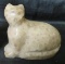 Natural Petoskey Stone Carved Figural Cat (3.5