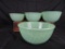 Vintage Fireking Jadeite 4pc Nesting Bowl Set