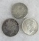 Lot of (3) US Peace Silver Dollar Coins 1922,1923,1927