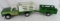 Vintage 1970's Nylint Farms Pressed Steel Stake Truck and Trailer