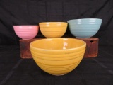 Antique McCoy Pottery 4pc Nesting Bowl Set