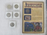 Lot of (6) U.S. Silver Half Dollar Coins Inc Walking Liberty, Columbian Half Dollar (FV $3)