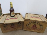 Lot of (2) Vintage Full Cases Stroh's Signature Beer