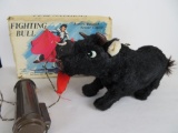 Vintage Alps Battery Operated Remote Control Fighting Bull