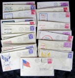 Collection of 1940's U.S. Postal Service First Day Cover Envelopes, All are WWII related