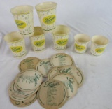 Grouping Antique Vernors Ginger Ale Coasters, Paper Cups from Soda Fountain