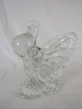Rare Vintage Heisey Art Glass Chanticlear Rooster Vase